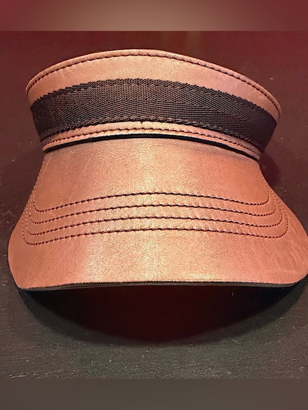 Authentic Gucci Tom Ford Leather Sun Visor